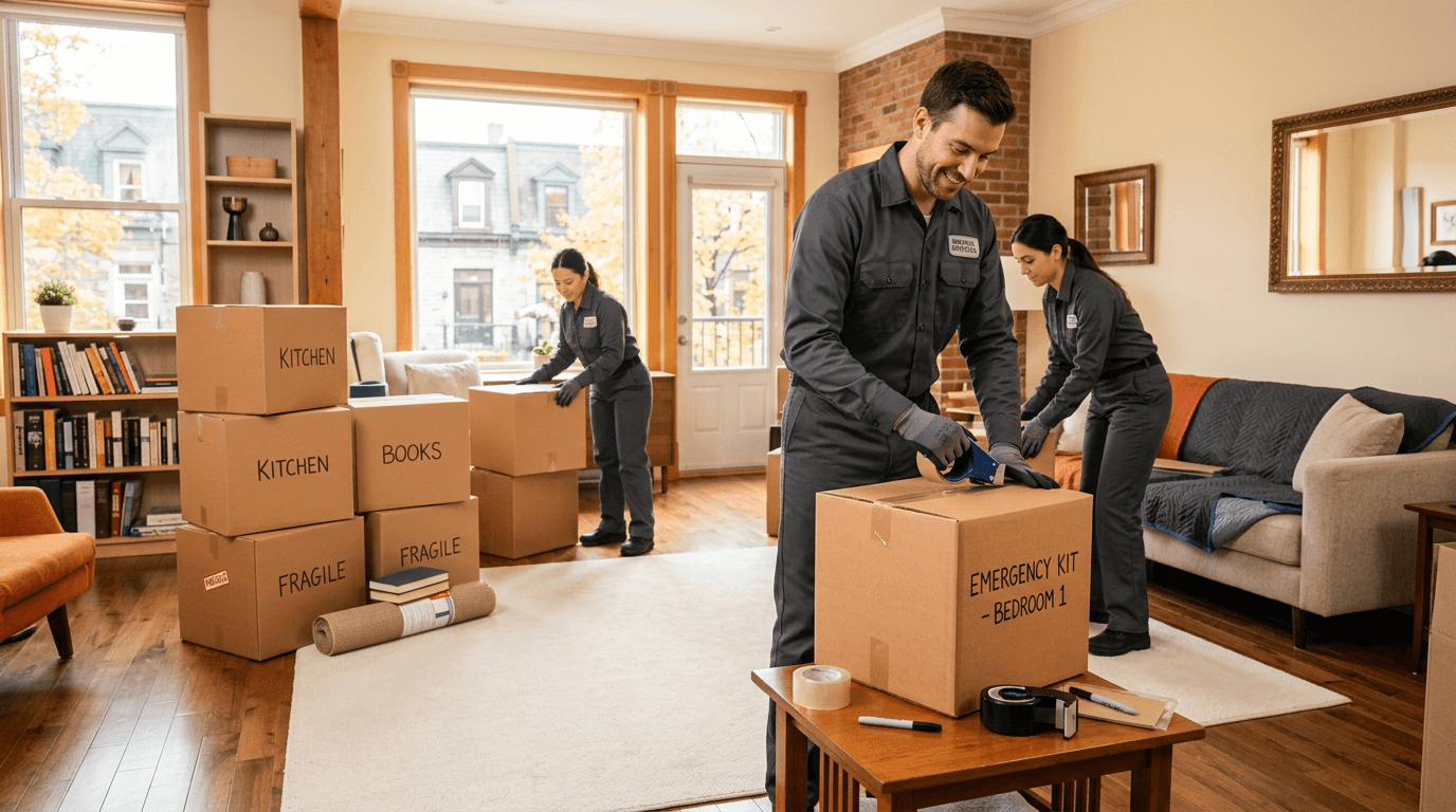 Emergency movers Montreal loading truck urgently