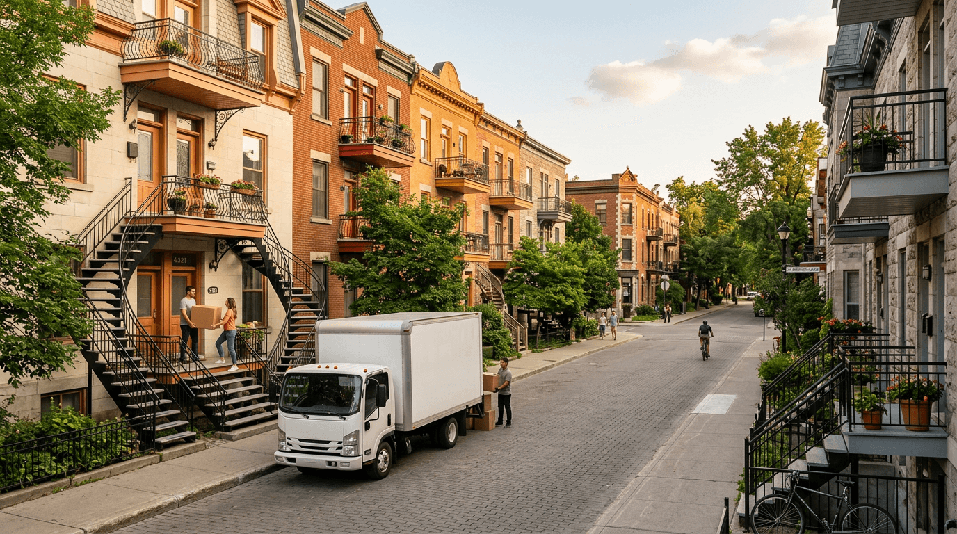 Movers Laval truck ready for move from Montreal to Laval