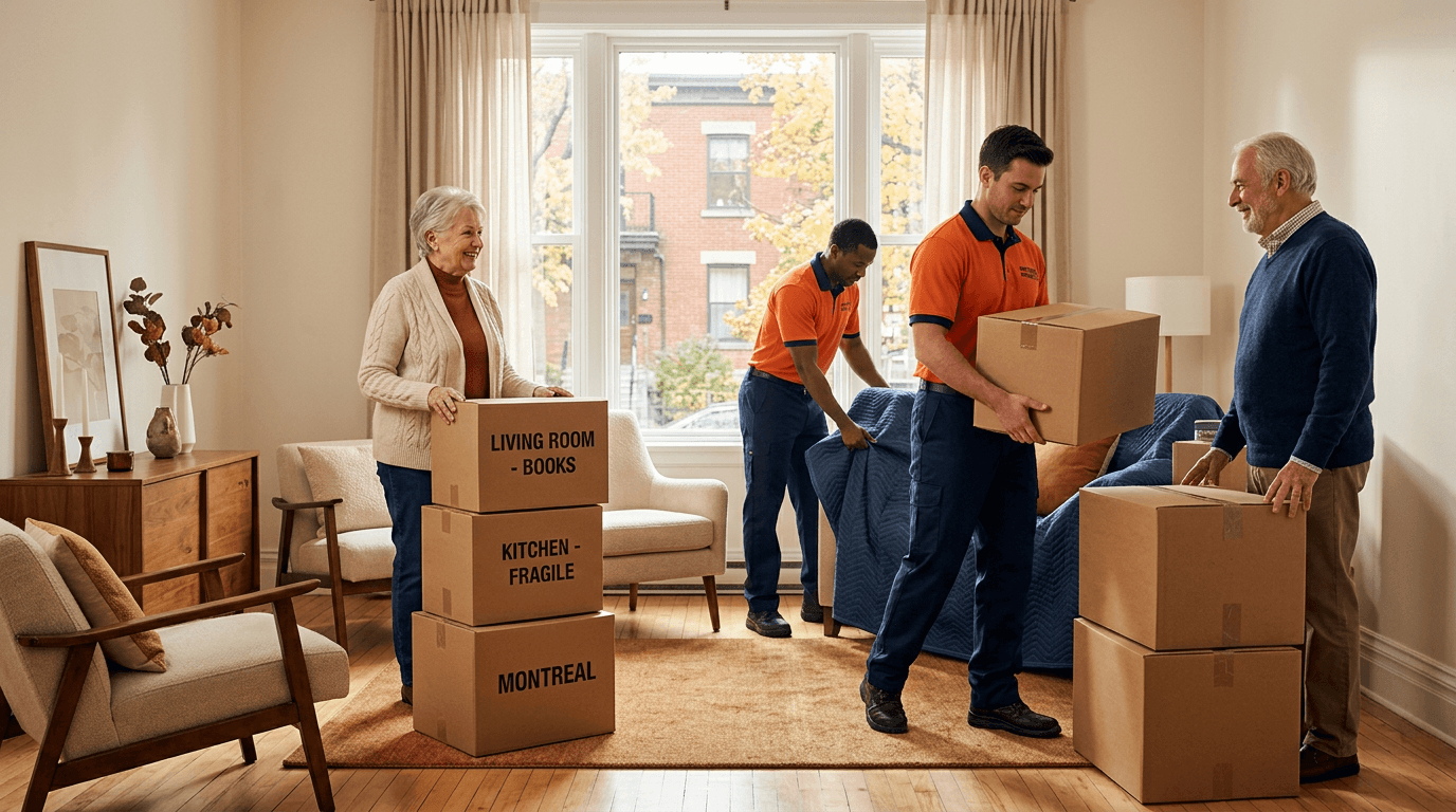 Senior movers Verdun helping elderly resident with Verdun apartment move