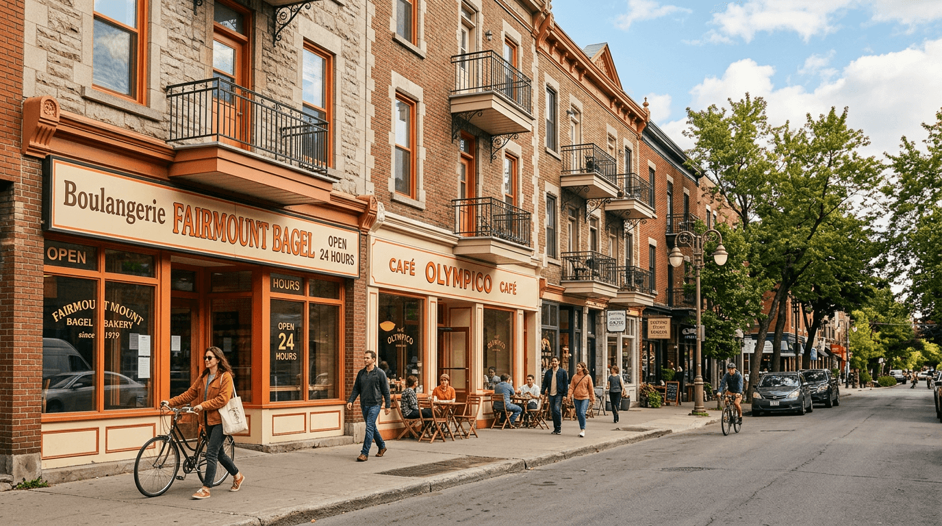Movers Mile-End Montreal loading truck on Saint-Viateur Street