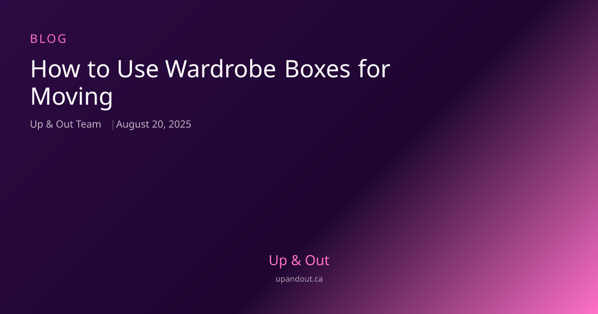 How to Use Wardrobe Boxes for Moving | Tips