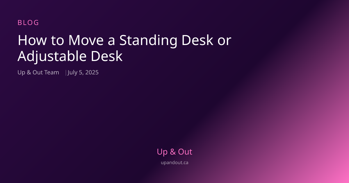Moving a Standing Desk | Adjustable Desk Tips