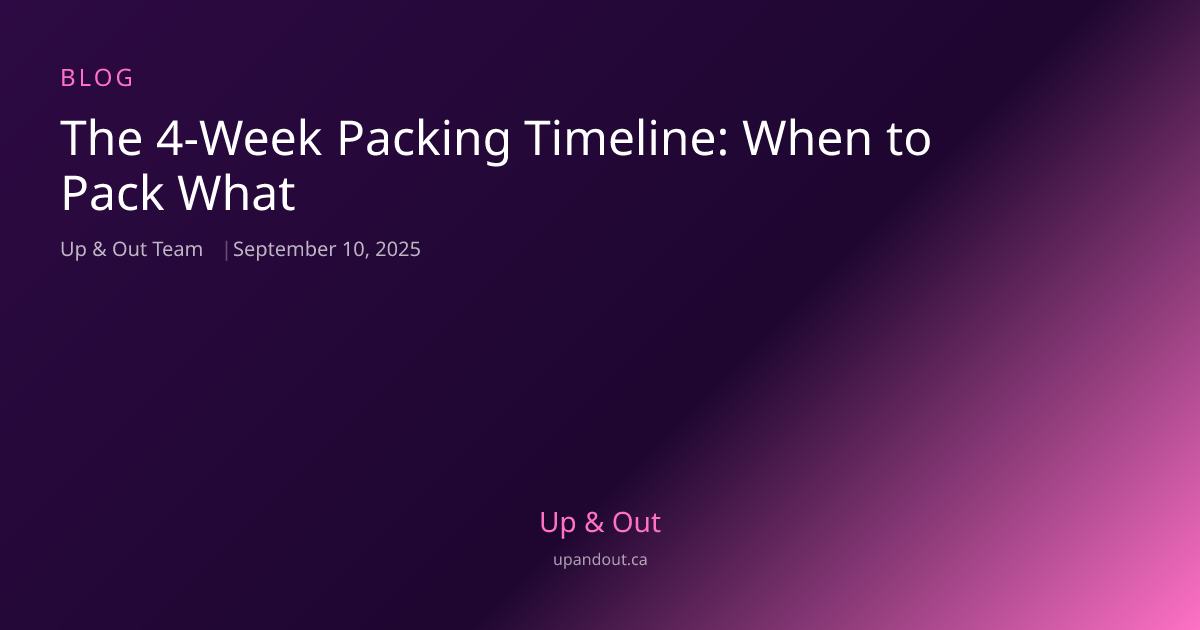 4-Week Packing Timeline for Moving | Guide